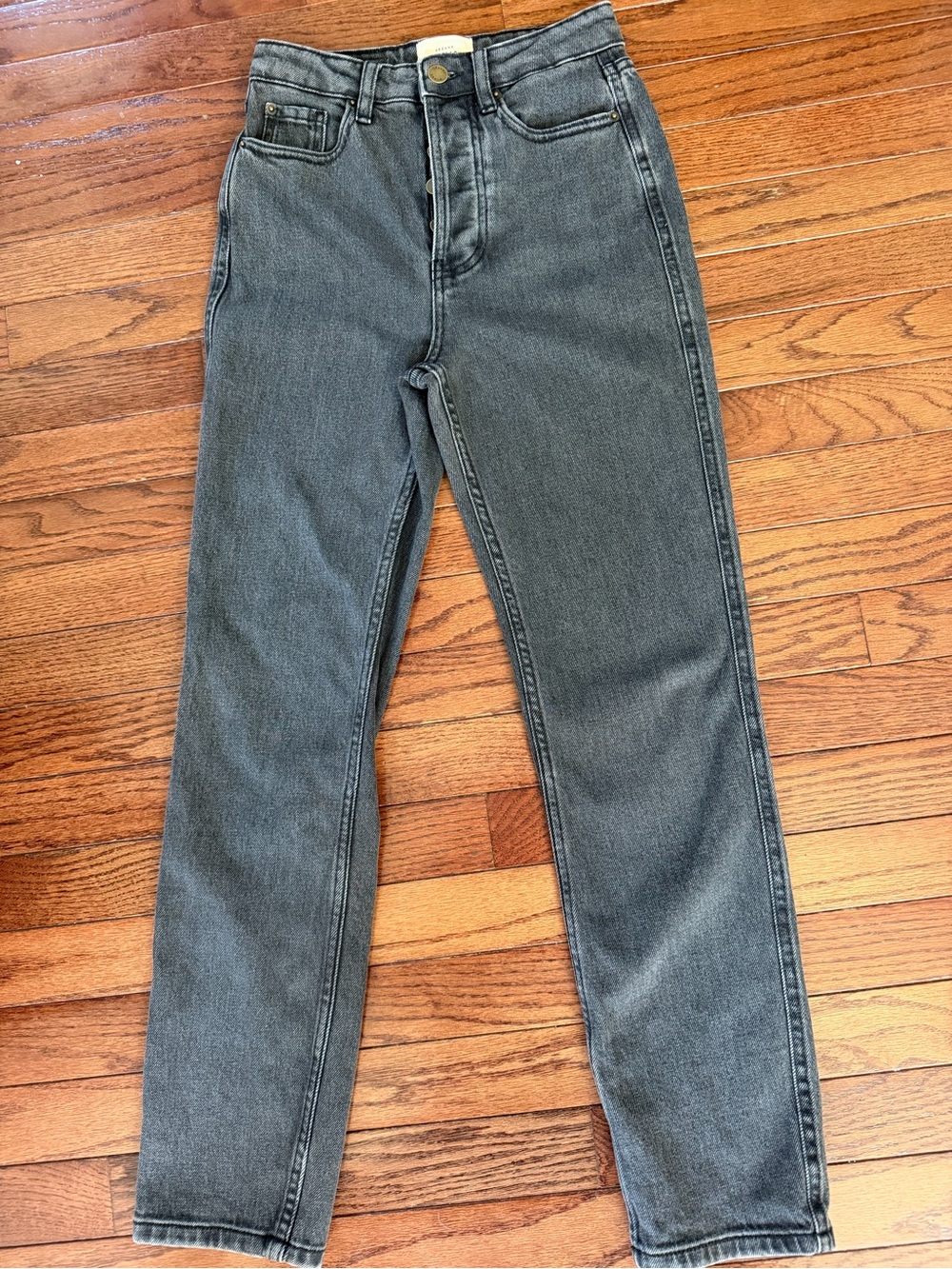 Sézane Slim Parfait Jeans Middle Grey French size 32 US 0 EUC 25x27